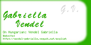 gabriella vendel business card